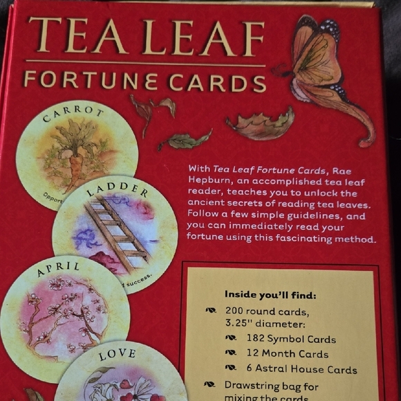 Tea Leaf Fortune Cards 200 Deck Rae Hepburn Ancient Chinese Reading Divination - Picture 10 of 16